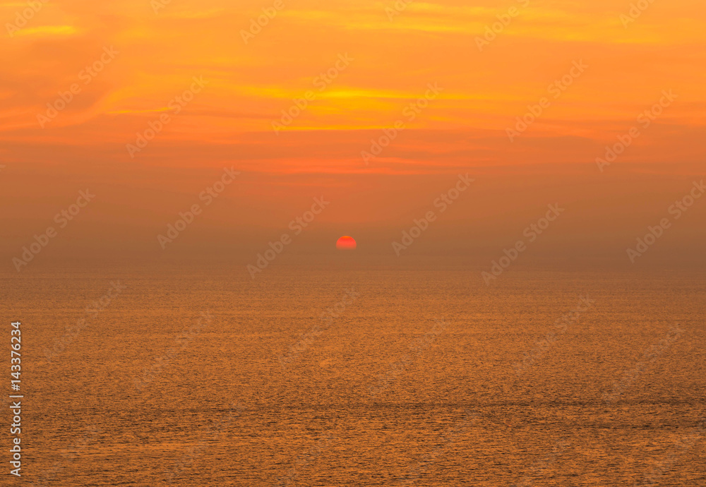 sunset on tropical beach at andaman sea in thailand sunset on tropical beach at andaman sea in thailand