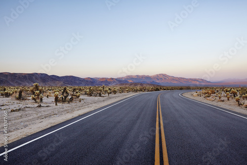 USA, California, Empty desert road
