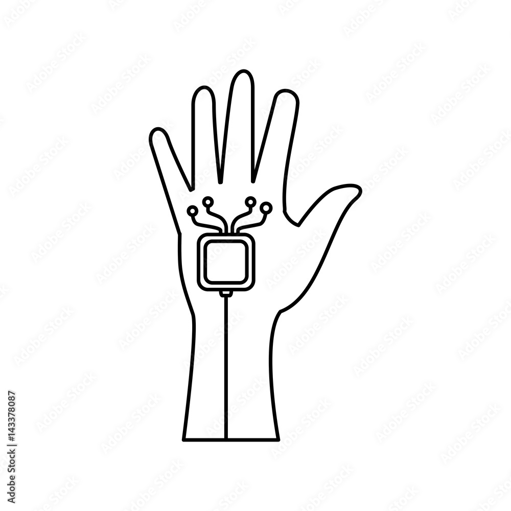 Fototapeta premium hand human with Virtual reality device