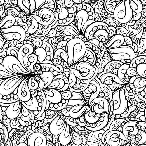 Fantasy decorative seamless pattern