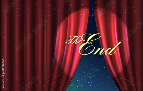 Red curtain theater stage cloth