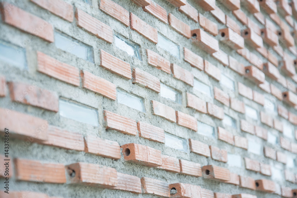 glass with red old brick wall background glass with red old brick wall background