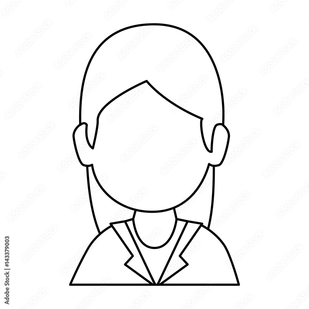 young woman avatar character young woman avatar character