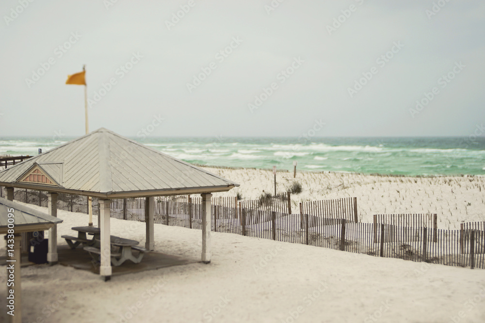 Fototapeta premium Beautiful rainy day at Florida Beach