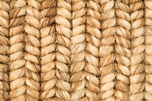 Hand Woven Sisal Rug Detail.