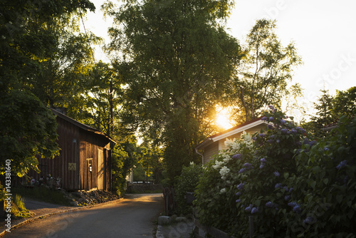 Finland, Pirkanmaa, Tampere, Road in small village photo