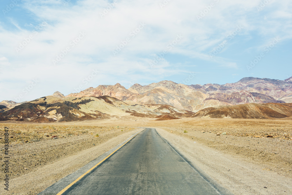 USA, California, Empty road in Death Valley National Park USA, California, Empty road in Death Valley National Park