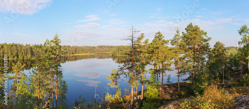 lake on a sunny summer morning