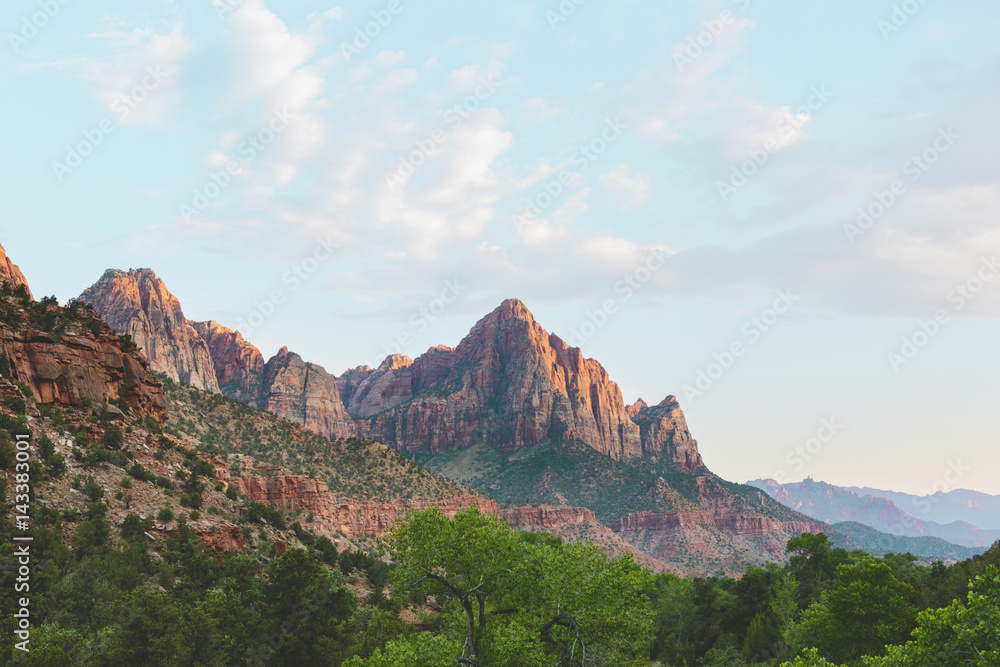 USA, Utah, Rock formations in Zion National Park USA, Utah, Rock formations in Zion National Park
