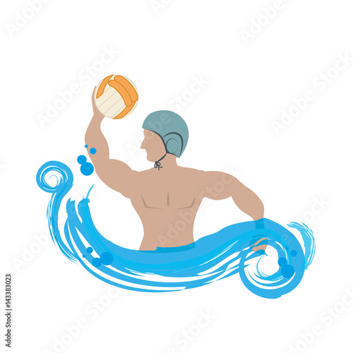 strong man on the beach