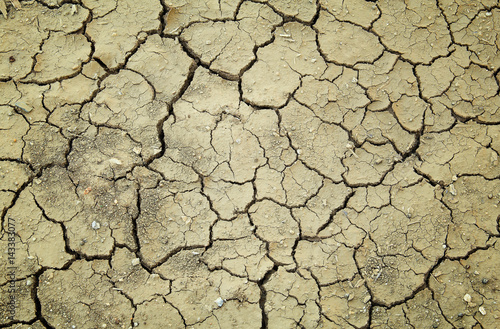 Dry and cracked earth for background