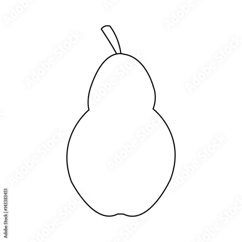 pear fruit icon over white background. vector illustration