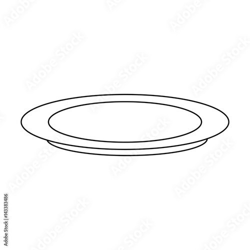 dish icon over white background. vector illustration