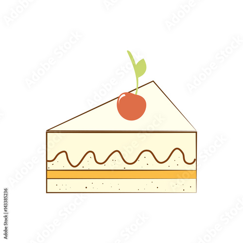 delicious cake sweet portion icon