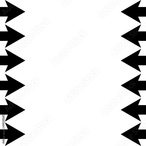 six arrows left and six arrows right