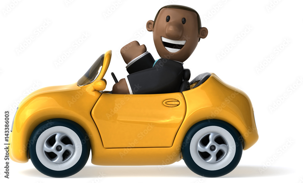 Fun business man - 3D Illustration Fun business man - 3D Illustration