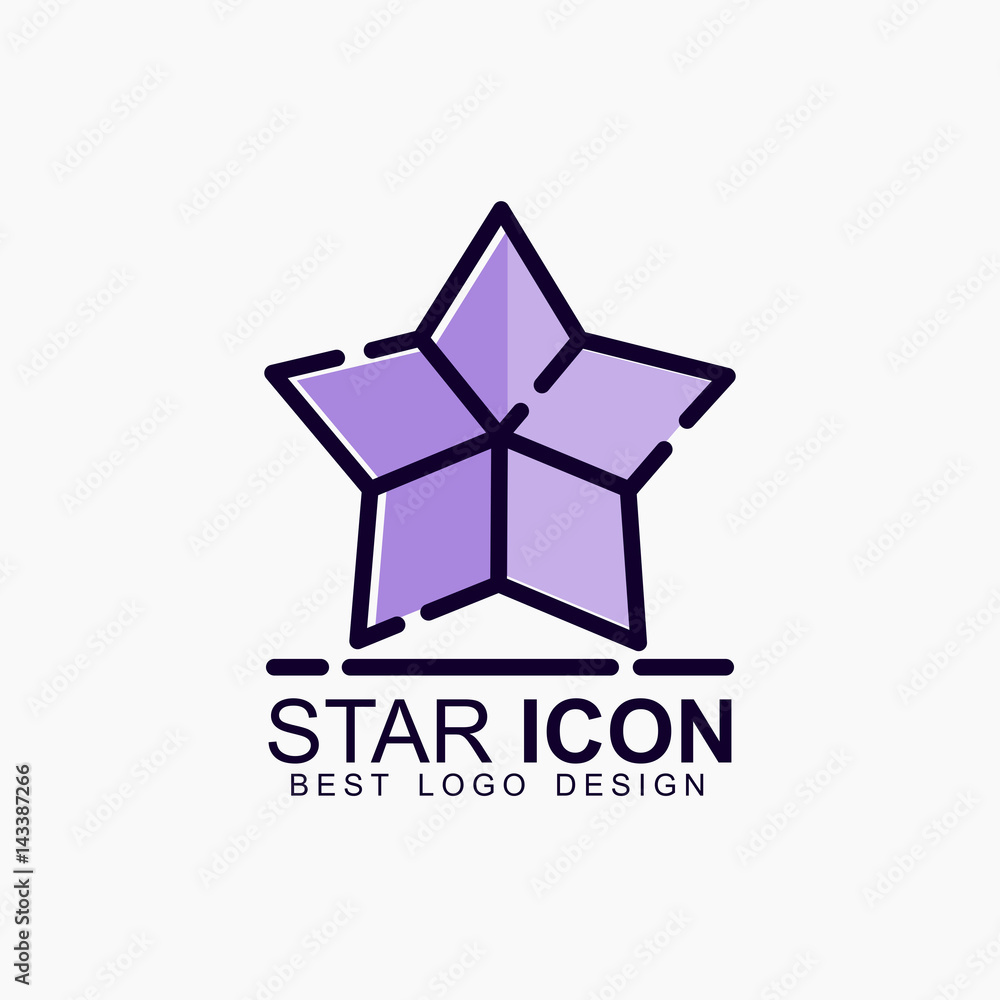 STAR LOGO FLAT DESIGN ICON STAR LOGO FLAT DESIGN ICON