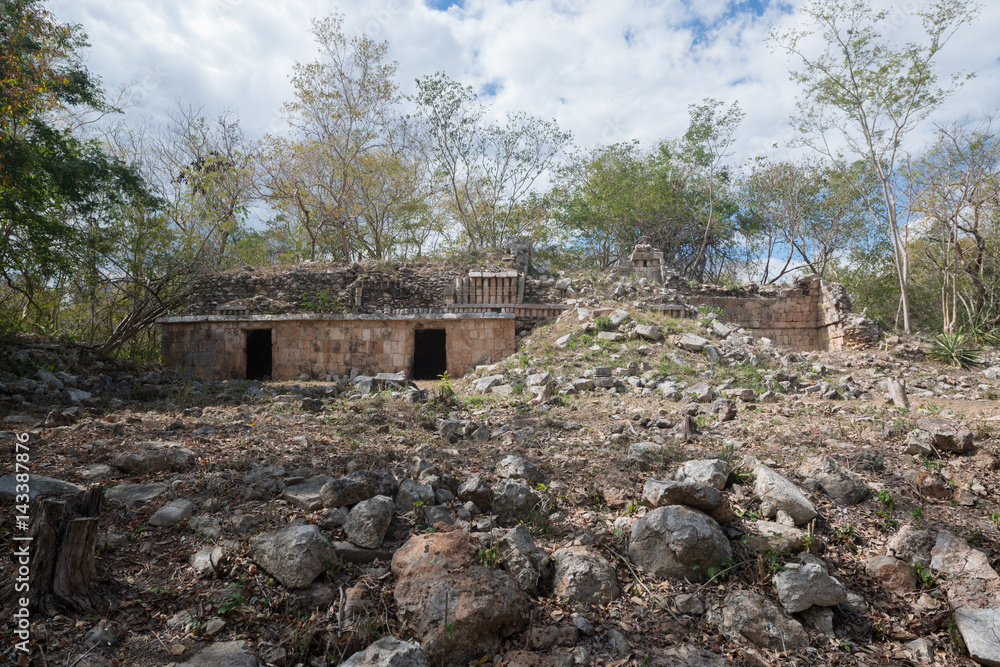 Mayan archaeological site, zona arqueologica Sayil, Yucatan, Mexico