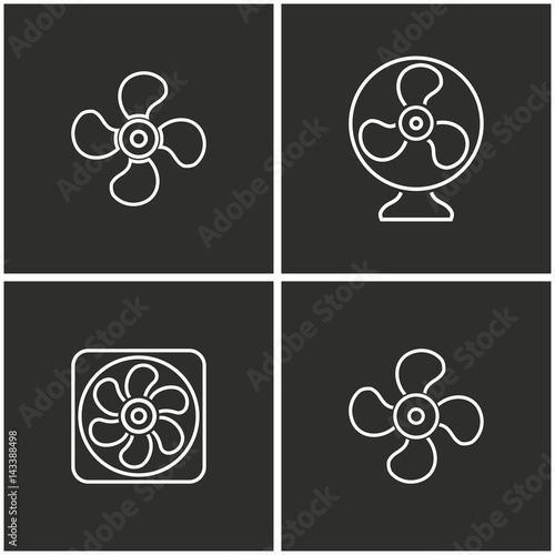 Fan icon set.