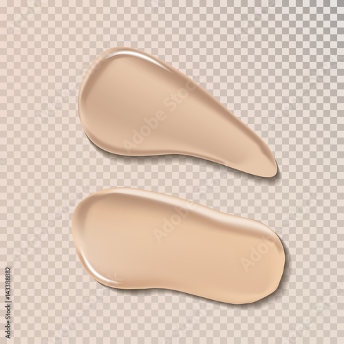 Vector cosmetic realistic liquid foundation isolated