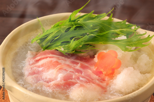 boiled meat with grated Japanese white radish