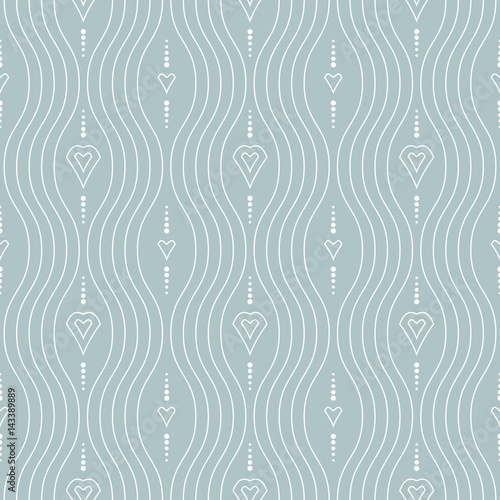 Seamless vector ornament. Modern light blue and white background. Geometric modern pattern