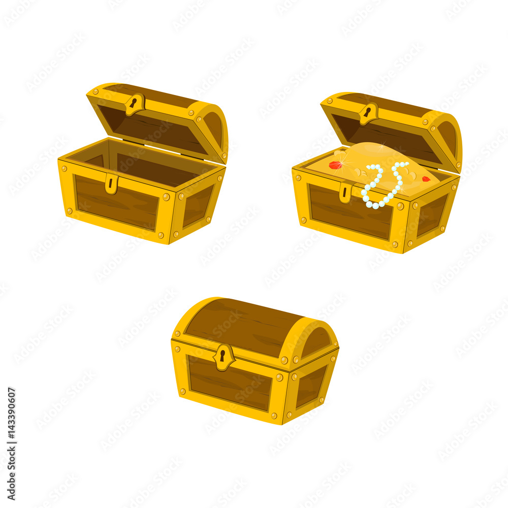 Set of elements for user interface design of computer games. Panel elements for mobile app design. Treasure chest. Empty cover. Closed chest.
Set of elements for user interface design of computer games. Panel elements for mobile app design. Treasure chest. Empty cover. Closed chest.