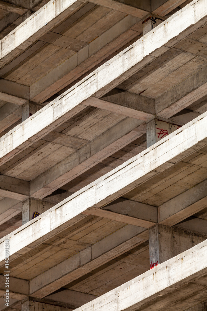 Modern concrete building structure under construction Modern concrete building structure under construction