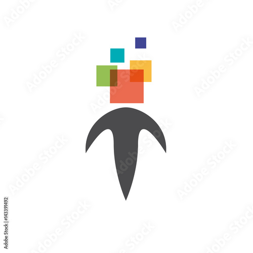 Vector sign digital generation, person and pixel