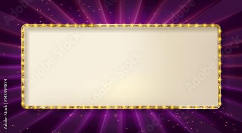Retro frame with five stars