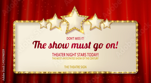 Retro frame with five stars