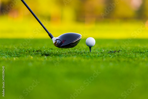 Ball and stick on golf course