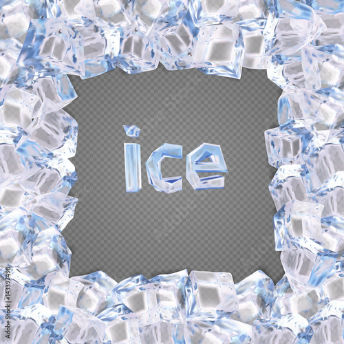 Ice frame vector.