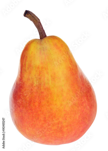 red bartlett pear isolated on white