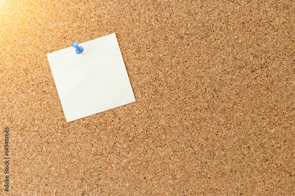abstract paper note pin on cork board, mock up, Copy space abstract paper note pin on cork board, mock up, Copy space
