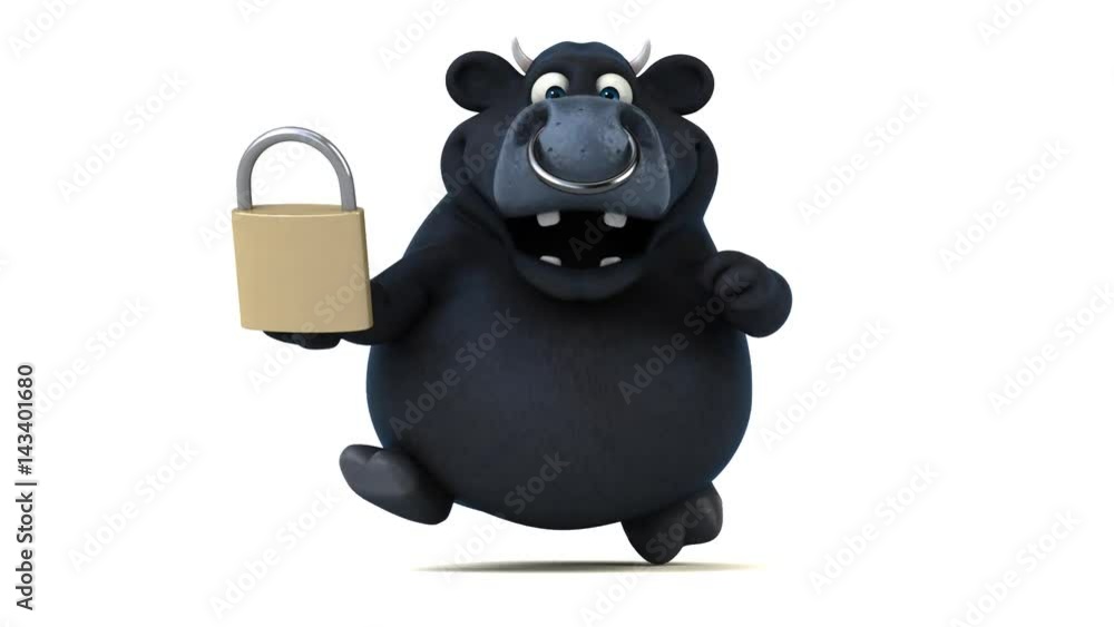Fun black bull - 3D Animation Fun black bull - 3D Animation