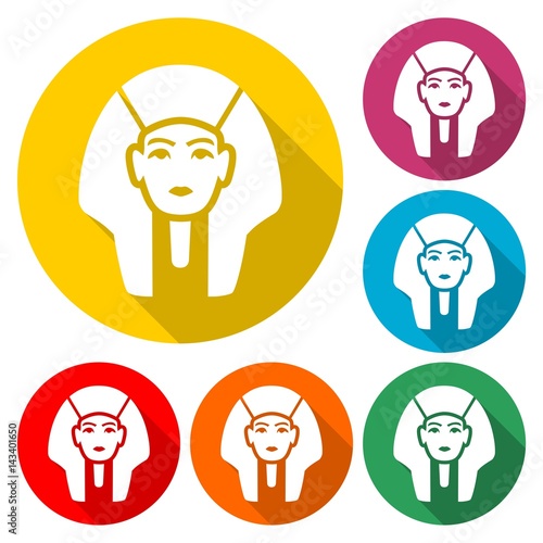 Pharaoh Tutankhamen mask icon - Illustration