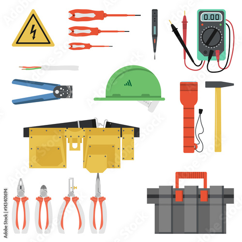 Electrician Tool Flat Set