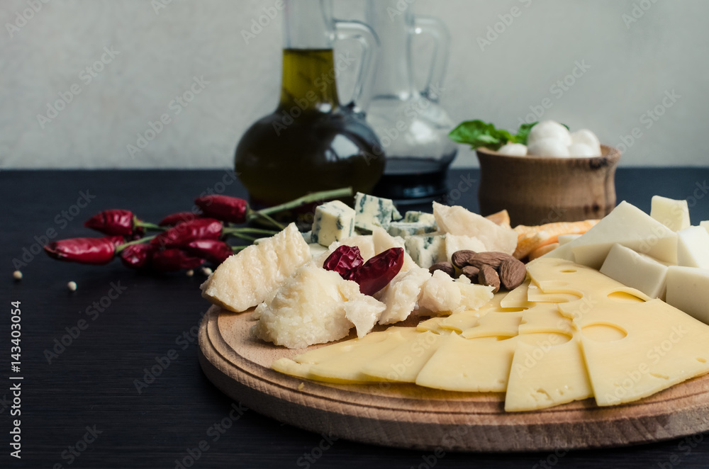 Tasty appetizer. Plate of Cheese. Tasty appetizer. Plate of Cheese.