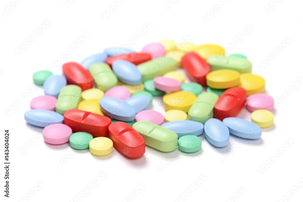 pills isolated on white background pills isolated on white background