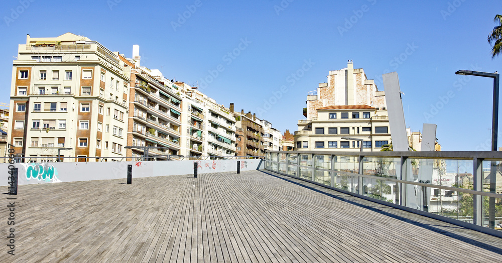 Vista de la plaza de Lesseps, Barcelona