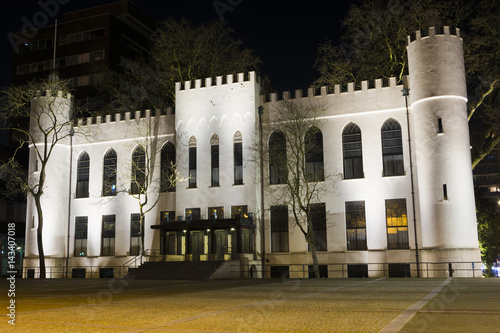 Het Paleis-Raadhuis at Night. Netherlands town of Tilburg 26.01.2017