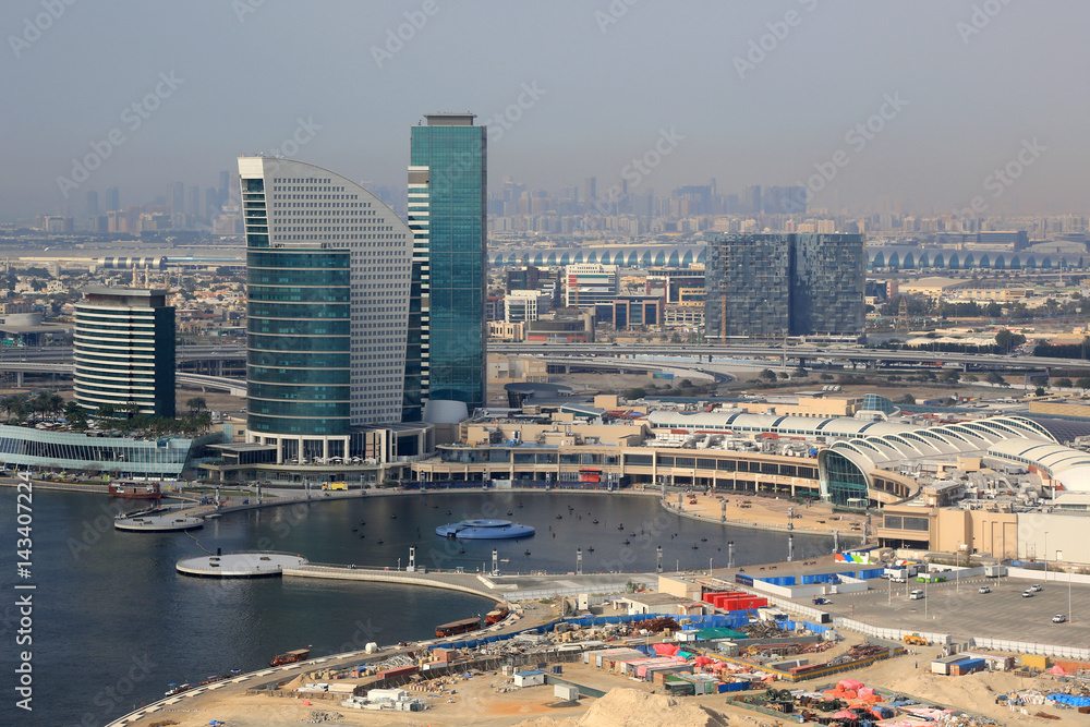 Fototapeta premium Dubai Festival City Mall Luftaufnahme Luftbild