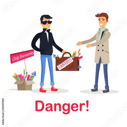 Process of Buying Counterfeit Case with Fireworks