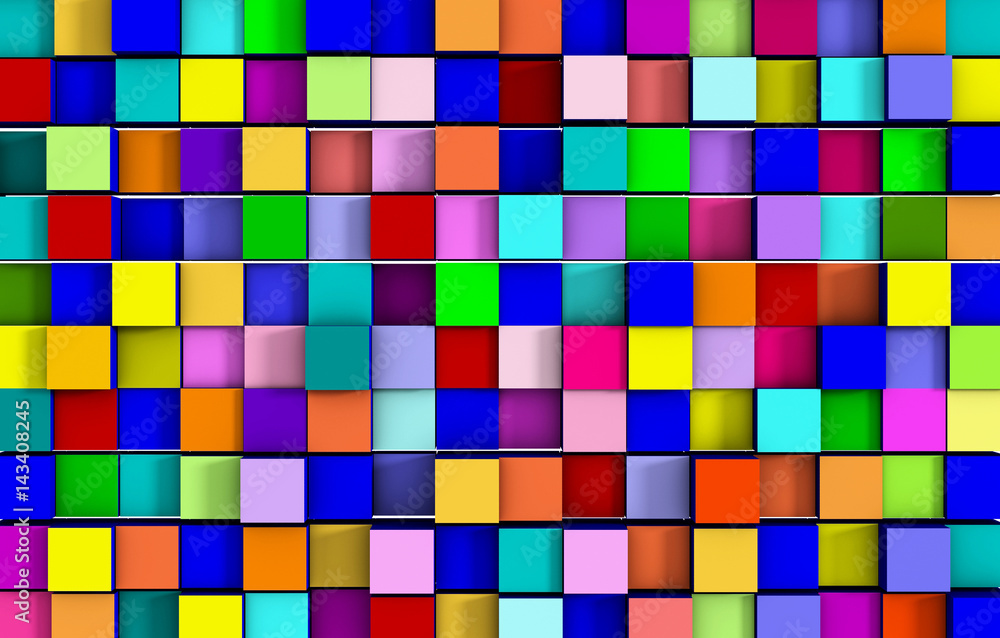 abstract colorful cubic background