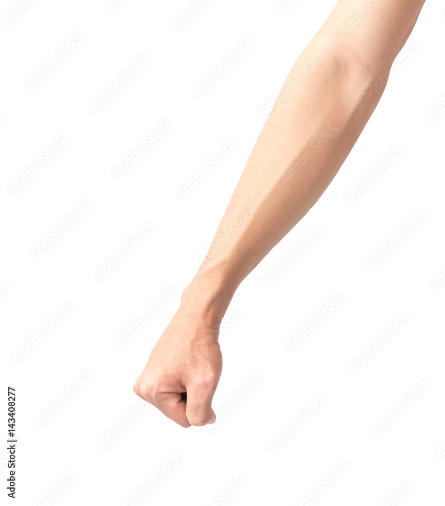 Man arm with blood veins on white background, health care and medical concept Man arm with blood veins on white background, health care and medical concept