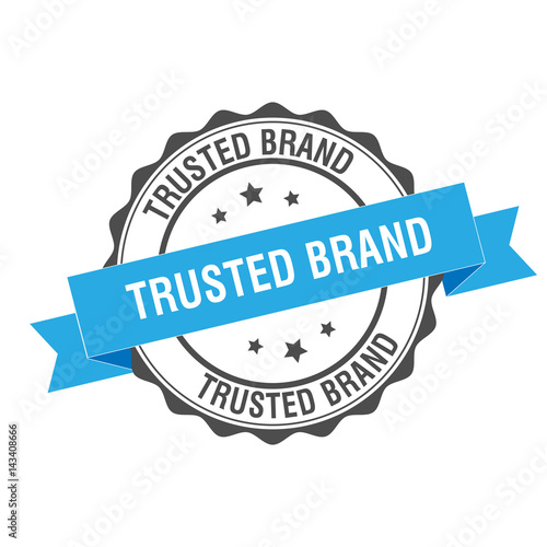Trusted brand stamp illustration