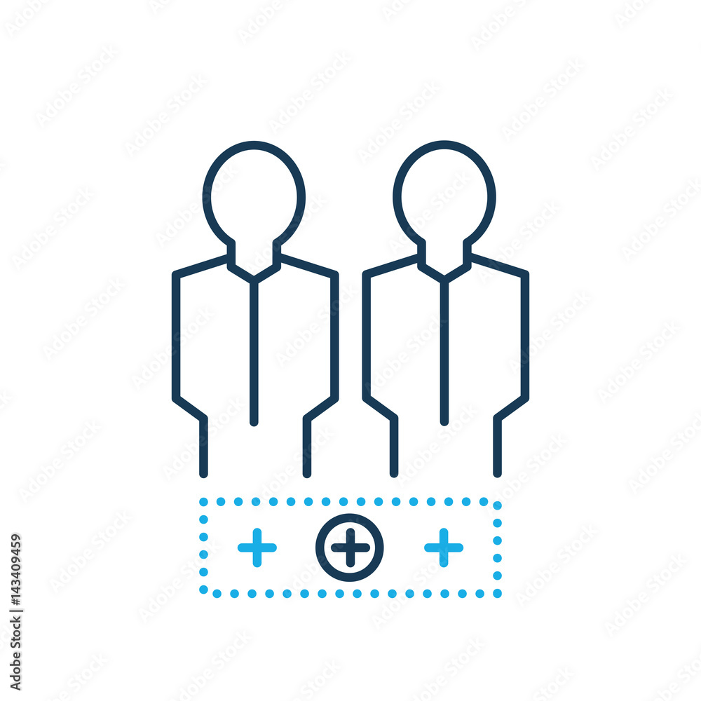 Team BUSINESS blue line icon Team BUSINESS blue line icon