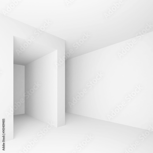 3d Illustration of Modern Interior Design. Minimal Architecture Background