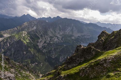 Great mountain peaks in summer landscape. Tatra mountains